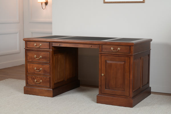 Regent 160x80 Amber, classic English desk, solid mahogany