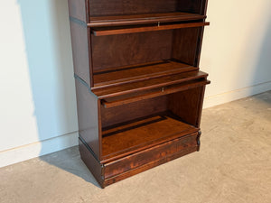 Set van Globe Wernicke boekenkast, stapelbaar, mahoniehout