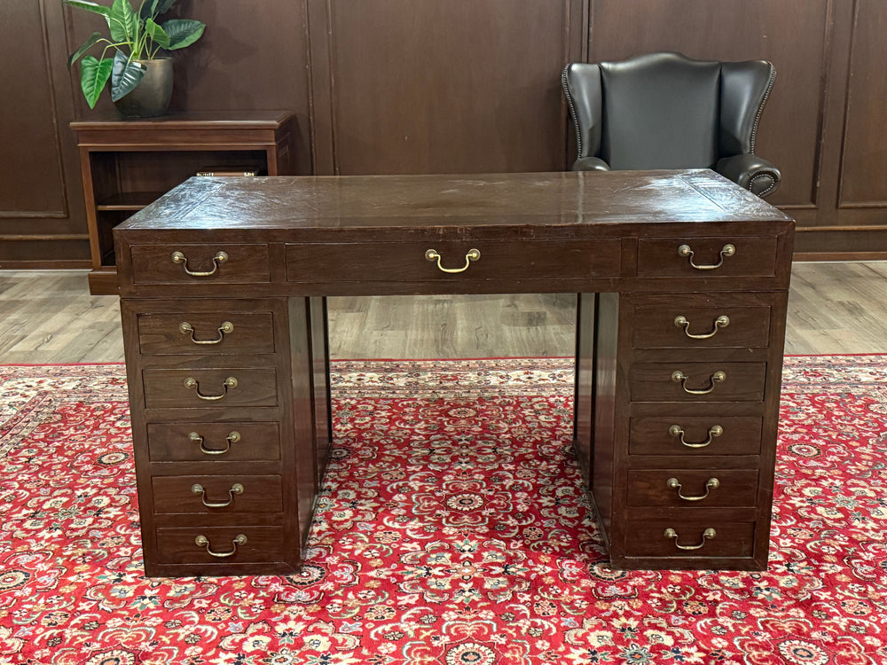 Bureau vintage, bureau anglais classique, acajou, 644
