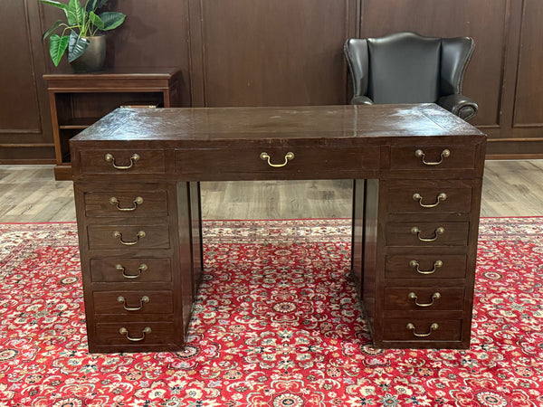 Bureau vintage, bureau anglais classique, acajou, 644