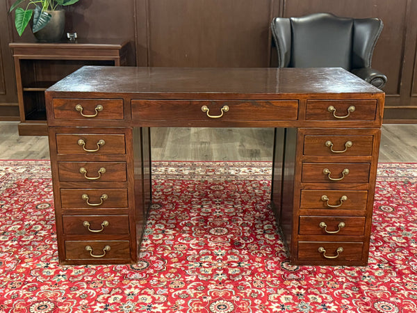Vintage bureau, klassiek Engels bureau, mahoniehout, 622
