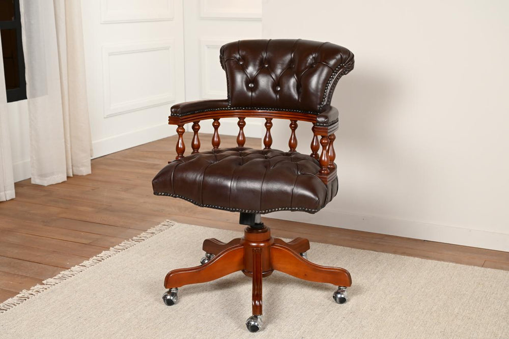 Bureaustoel walnut brown