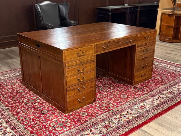 Vintage bureau, partnerdesk, mahoniehout, 674