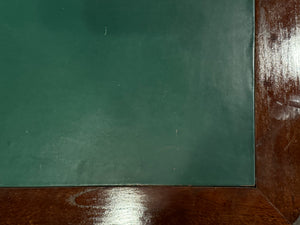 Vintage-Schreibtisch, klassischer englischer Schreibtisch, Mahagoni, grünes Leder, 576