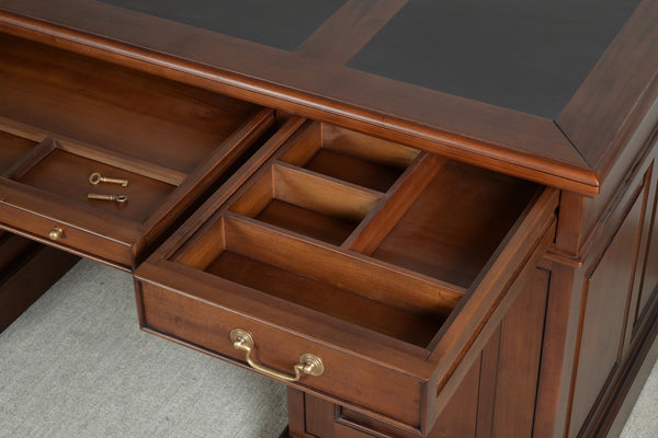 Regent 160x80 Amber, classic English desk, solid mahogany