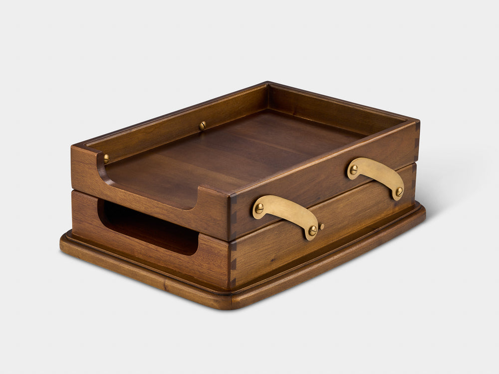 Boîte à lettres en bois de mahogany Walnut