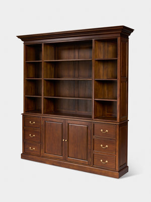 Boekenkast Open 220cm Walnoot