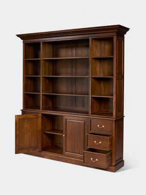 Boekenkast Open 220cm Walnoot