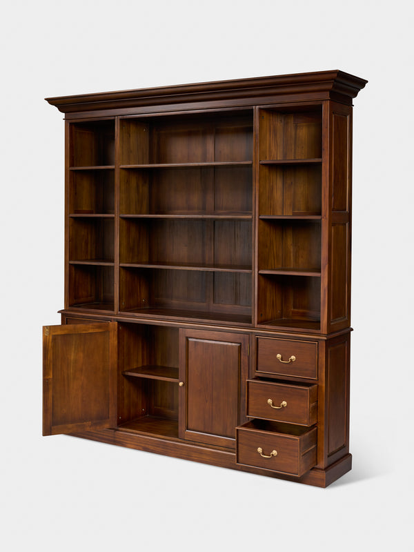 Boekenkast Open 220cm Walnoot
