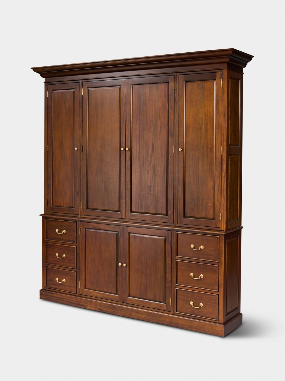Bibliothèque fermée 220 cm, noyer