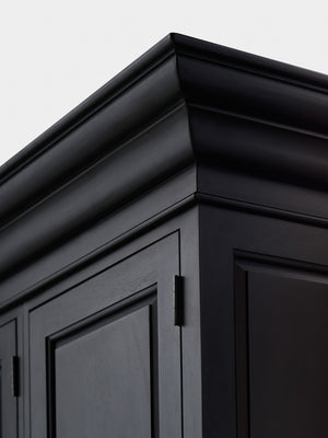 Bibliothèque fermée, 220 cm, noire