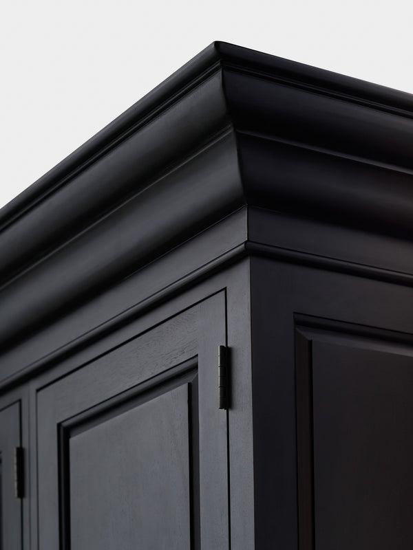 Bibliothèque fermée, 220 cm, noire