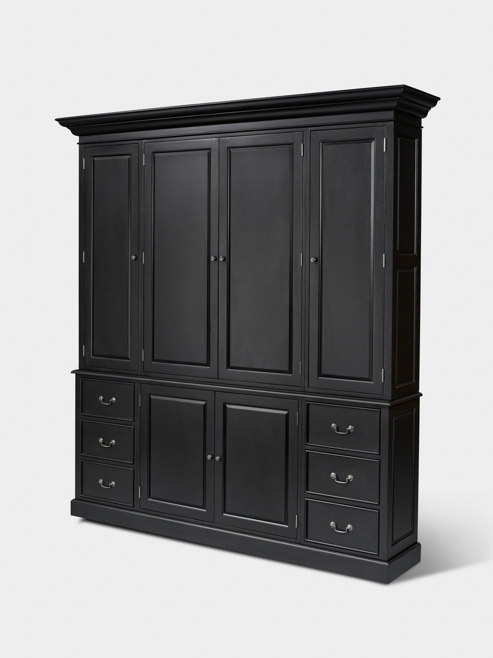 Bibliothèque fermée, 220 cm, noire