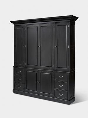 Bibliothèque fermée, 220 cm, noire