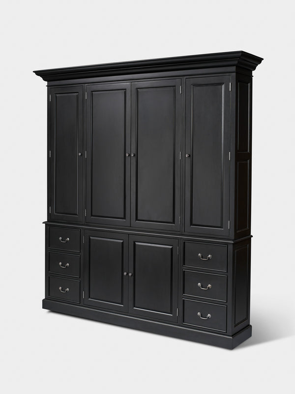 Bibliothèque fermée, 220 cm, noire