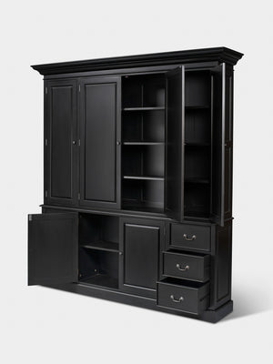 Bibliothèque fermée, 220 cm, noire