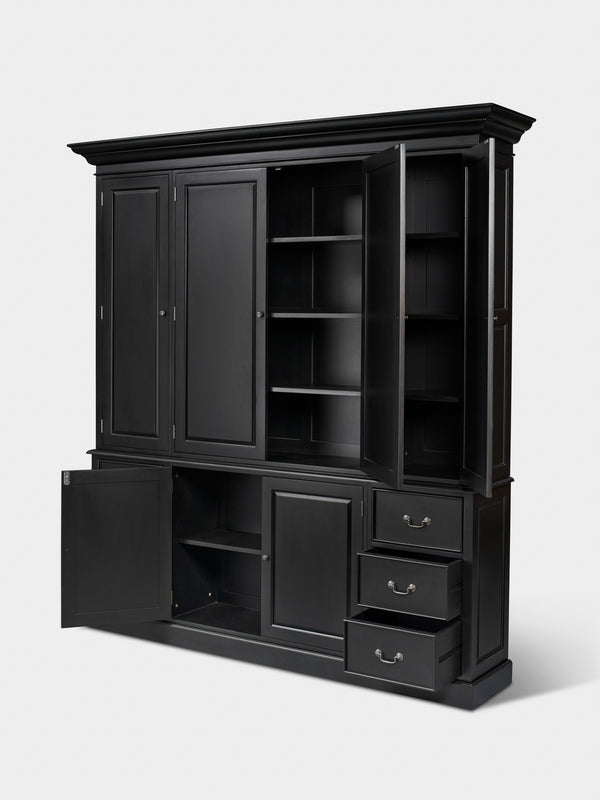 Bibliothèque fermée, 220 cm, noire