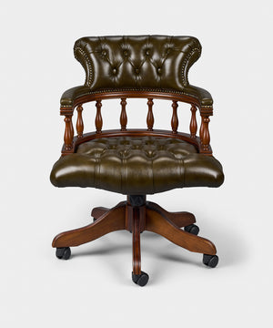 Captain's Chair Olijf groen - Chesterfield