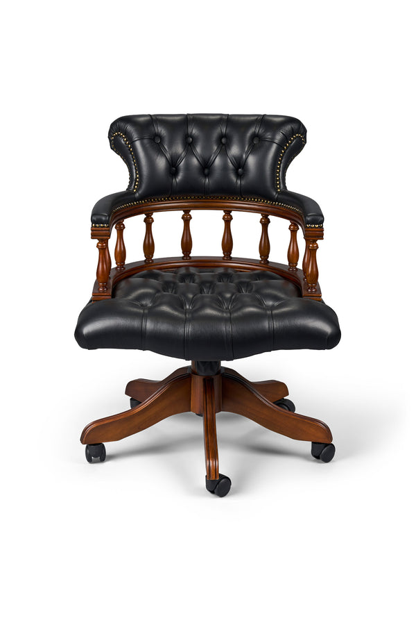 Fauteuil Captain Chair Noir - Chesterfield