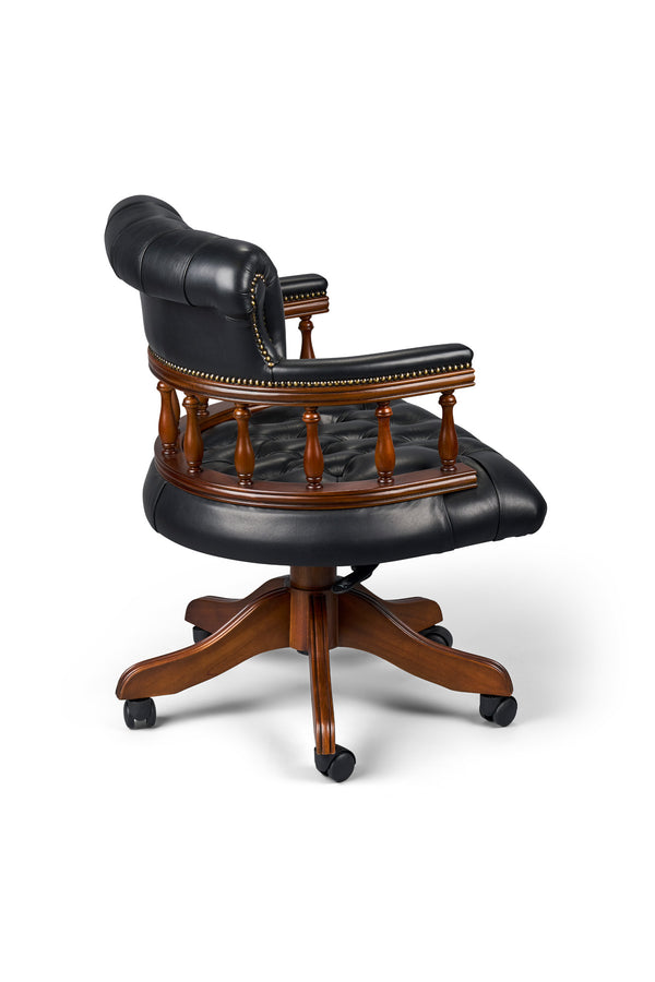 Fauteuil Captain Chair Noir - Chesterfield