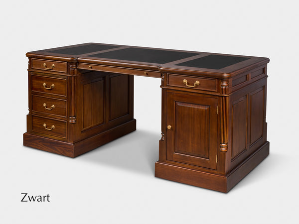 Pillar 180x90 Amber, klassiek Engels bureau, massief mahoniehout