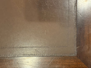 Vintage bureau, klassiek Engels bureau, mahoniehout, bruin leer, 587