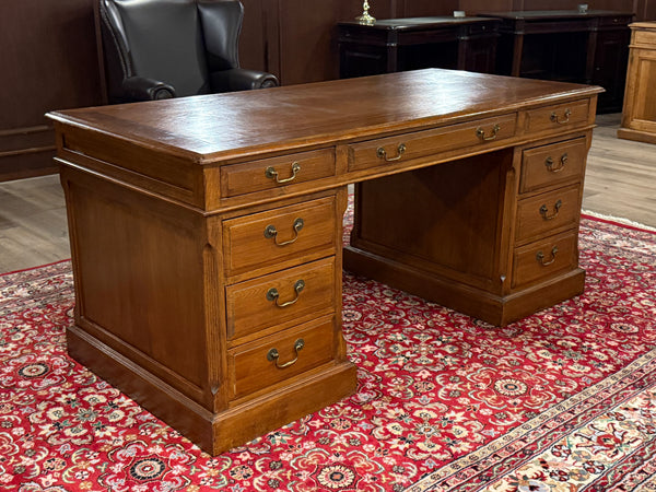 Vintage bureau, klassiek Engels bureau, Eichholtz, eikenhout, 662