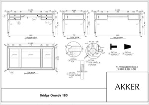 Bridge Grande 180 Walnoot