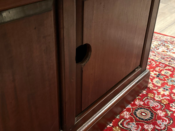 Vintage bureau, partnerdesk, klassiek Engels bureau, mahoniehout, 617