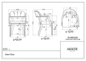 Client Chair Olijf groen - Chesterfield