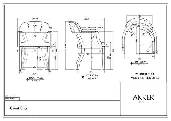 Client Chair Olijf groen - Chesterfield