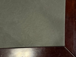 Bureau vintage, bureau anglais classique, acajou, cuir vert, 643