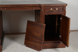 Pillar 160x80 Mahogany, classic English desk, solid mahogany