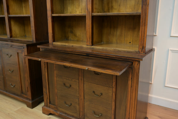 Bibliothèque vintage, bois de pin, 2 parties