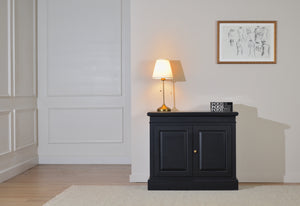 Sidetable Closed Black Gold Handles