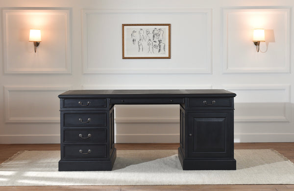 Regent 180x90 Brass handles, classic English desk, solid mahogany