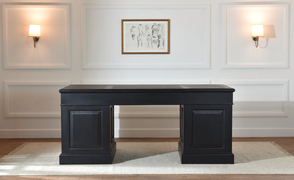 Regent 180x90 Brass handles, classic English desk, solid mahogany