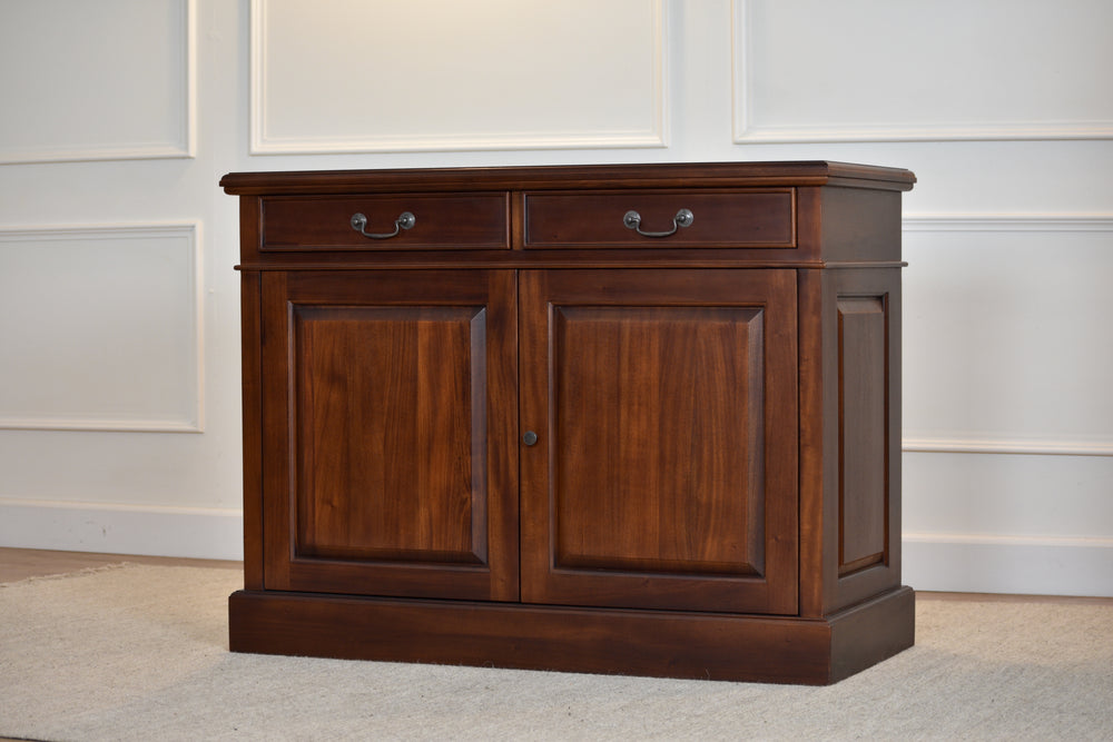Sideboard Narrow Mahogany Brass Handles