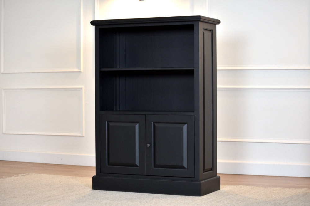 Kleine boekenkast Open Zwart Messing grepen