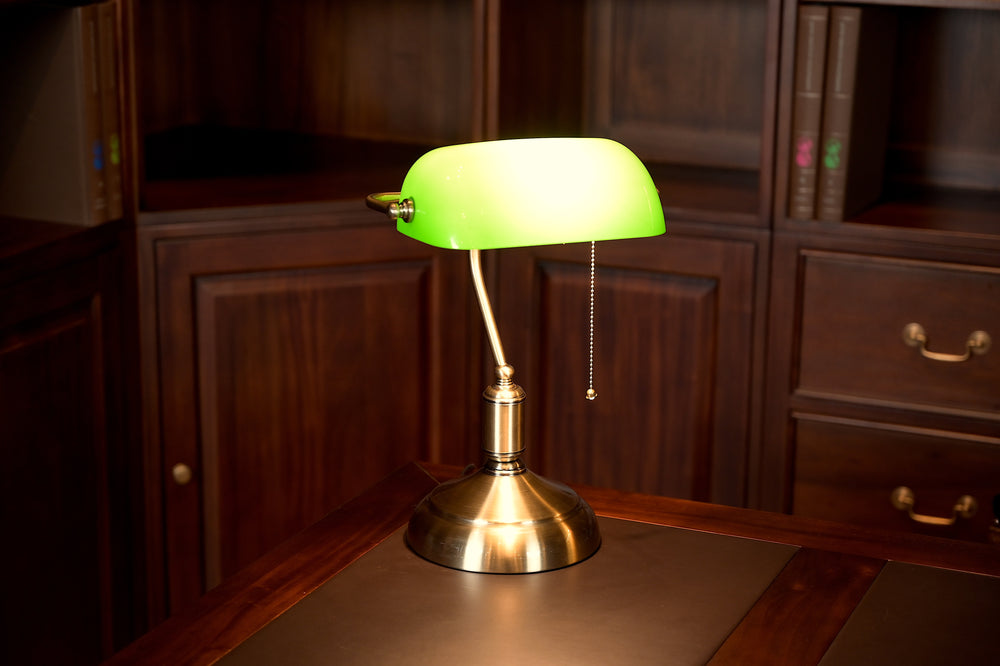 Klassische Schreibtischlampe Grün