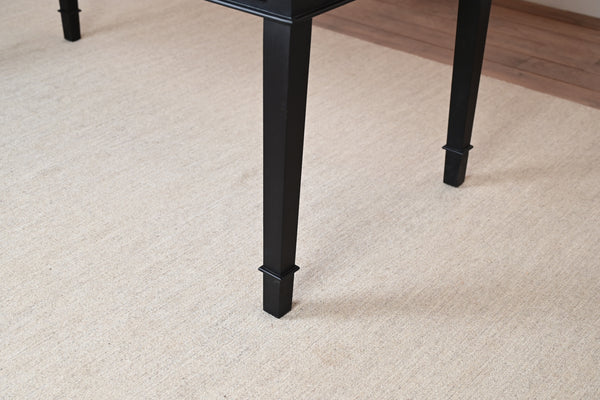 York 160x80 - klassischer englischer Schreibtisch - Schwarz- Griffe aus Messing