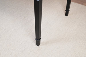 York 185x95 - classic English writing desk - black - Brass handles - mahogany