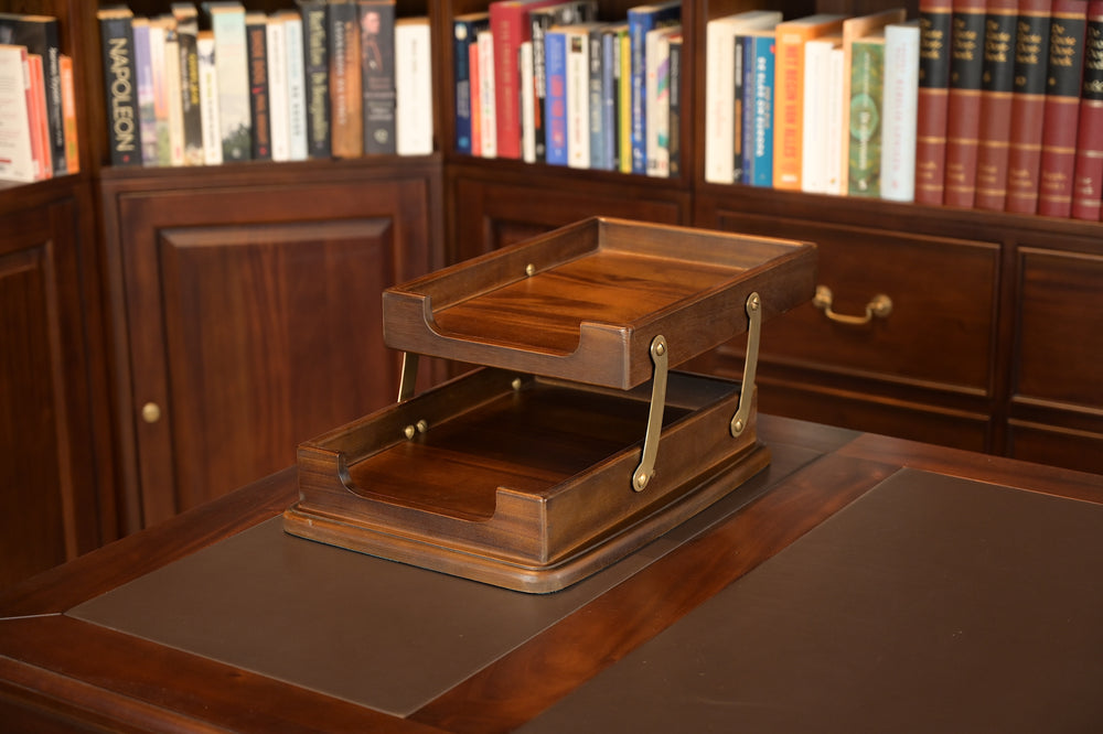 Mahoniehouten Brievenbakje Walnoot