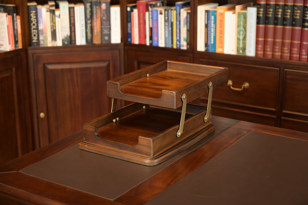 Mahoniehouten Brievenbakje Walnoot