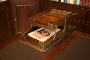 Mahoniehouten Brievenbakje Walnoot