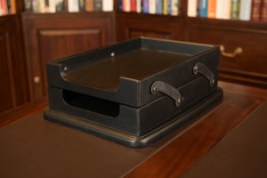 Mahoniehouten Brievenbakje Zwart