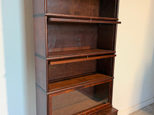 Set van Globe Wernicke boekenkast, stapelbaar, mahoniehout