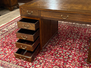 Bureau vintage, bureau anglais classique, bureau double, acajou, 689