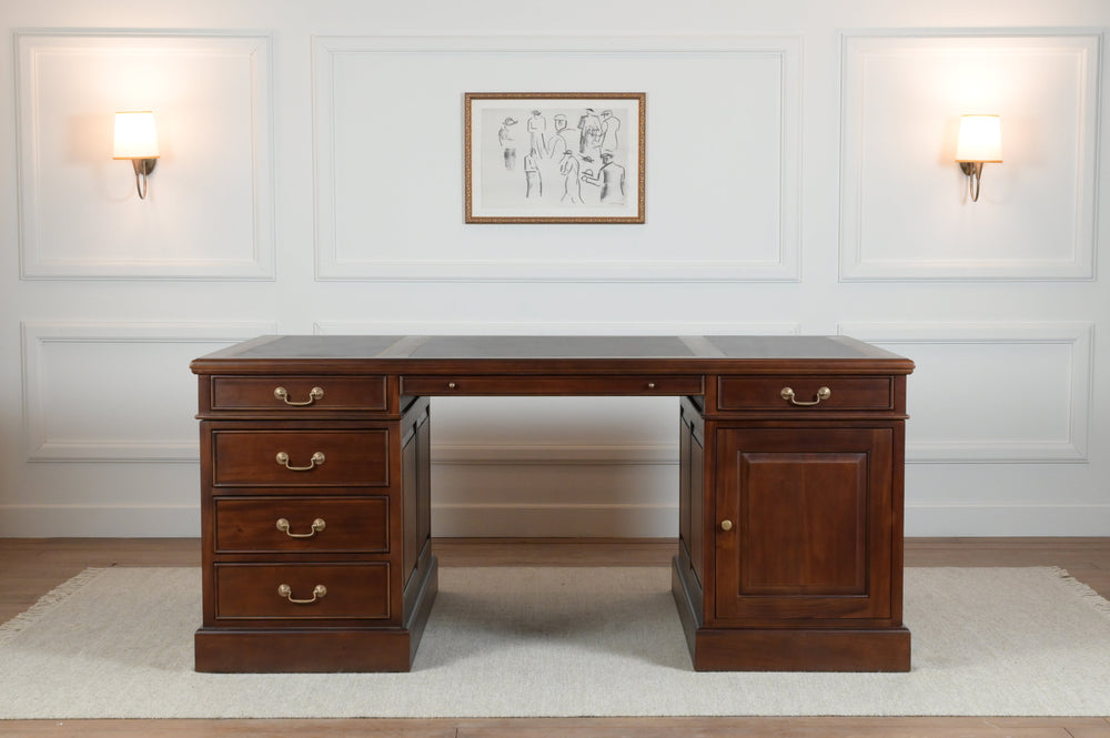 Regent 180x120 Mahogany, partner desk, classic English desk, solid mahogany