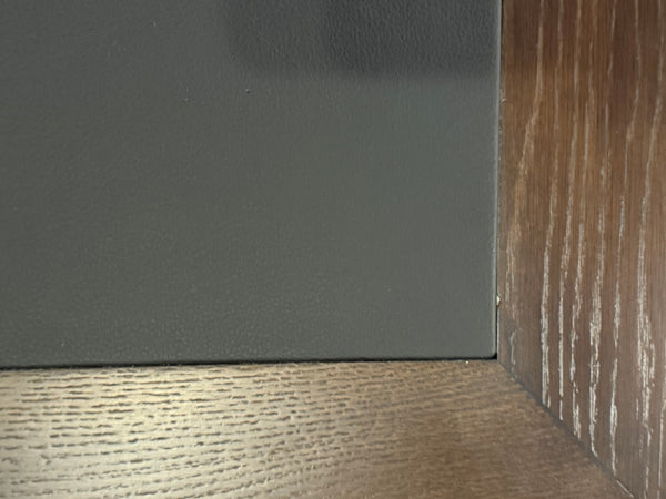 Bureau vintage, bureau anglais classique, chêne, cuir noir, 650